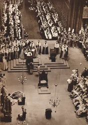 El Duque de Kent rinde homenaje al recién coronado Rey Jorge VI, 1937