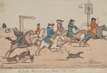 La Caza de Pascua en el Bosque de Epping, Segunda Placa, ca. 1810