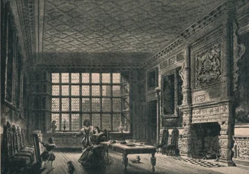 La habitación isabelina, Coombe Abbey, Warwickshire, 1915