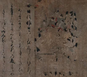 Asistencia del Emperador en la carrera de caballos: Episodio del Cuento de Eiga Eiga Monogatari, c. 1200