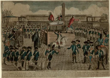 La ejecución de María Antonieta en la Place de la Révolution el 16 de octubre de 1793, c. 1793