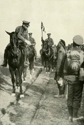 El mariscal agradeciendo a sus tropas, 1919