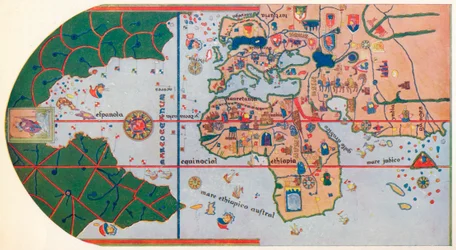 El primer mapa que muestra América, 1500 1912