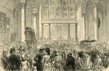 El sermón de la flor en la iglesia de St. Catherine Cree, c1872