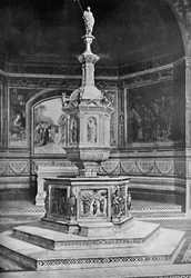 La fuente en la iglesia de San Giovanni, Siena, 1903