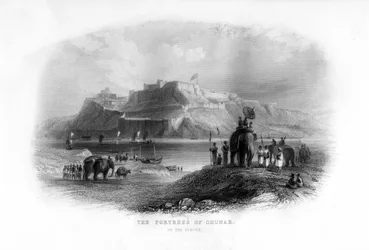 La fortaleza de Chunar, India, siglo XIX