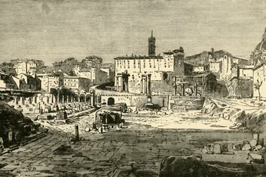 El Foro en Roma, 1890