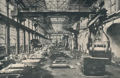 La fundición en Swindon Works, c. 1917