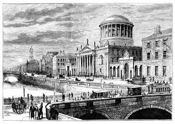 Los Cuatro Tribunales, Dublín, Irlanda, 1900
