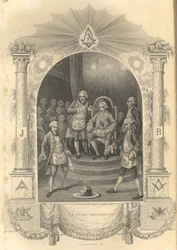 Ceremonia de los francmasones franceses, 1844