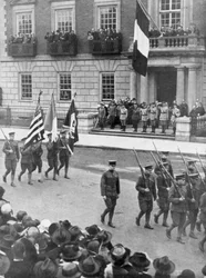 La misión militar francesa a América, el Harvard Club, Boston, Massachusetts, EE.UU., 1917