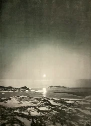 La luna llena en el crepúsculo de otoño, c. 1908-1909