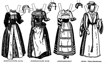 La Galería del Traje Británico: Vestido usado a finales del siglo XVI, c. 1934