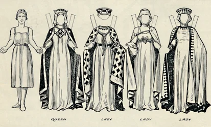 La Galería del Traje Británico: Cómo vestían los ingleses en la época del Rey Juan, c. 1934