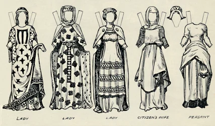 La Galería del Traje Británico: Cómo vestían los ingleses en la época del rey Juan, c1934