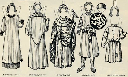 La Galería del Traje Británico: Lo que hombres y mujeres vestían en la época de Enrique III, c1934