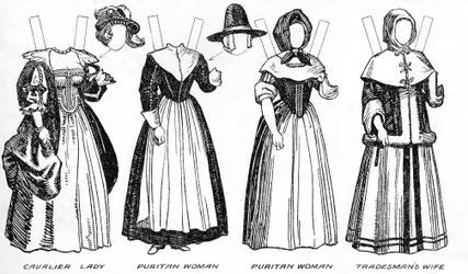 La galería del traje histórico: Algunos vestidos de caballeros y cabezas redondas, c1934