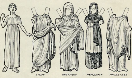 La Galería del Traje Histórico: Lo que solían usar los britanos y romanos, c. 1934