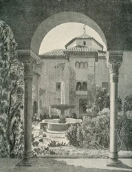El jardín de Lindaraja, siglo XIX, 1907