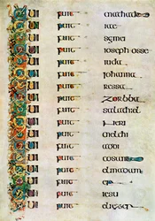 La genealogía de Cristo, 800 d.C., siglo XX