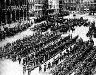 El ejército alemán en Bruselas, Primera Guerra Mundial, 1914