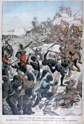 La guarnición alemana de Windhoek, sitiada por los Herero, África del Sudoeste, 1904