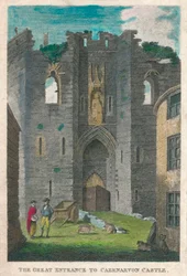La Gran Entrada al Castillo de Caernarvon, 1808