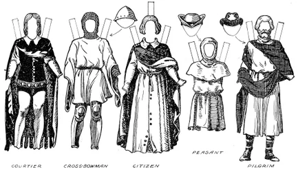 La Gran Galería del Traje Británico: Vestido usado en el reinado de Eduardo III, c. 1934