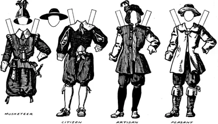 La Gran Galería del Traje Histórico: Vestido usado en el reinado de Jacobo I, c1934