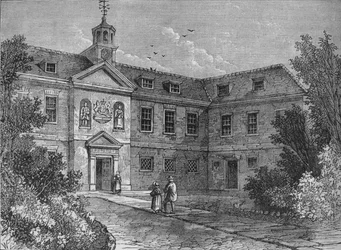 La Escuela Grey Coat, Westminster, Londres, c1850 1878