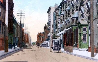 Los hoteles Halifax y Queens, Hollis Street, Halifax, Nueva Escocia, Canadá, 1911