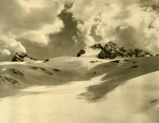 El glaciar Hallstätter, montañas Dachstein, Alta Austria