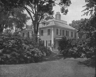 La casa del poeta Longfellow, Cambridge, Massachusetts, EE.UU., c. 1900