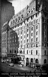 El Hotel Astor, Times Square, Nueva York, c1930s