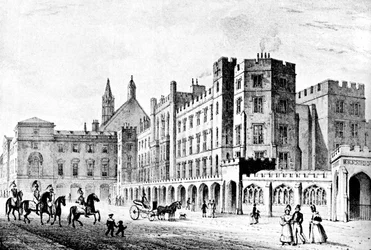 La Cámara de los Lores y la Cámara de los Comunes, Westminster, principios del siglo XIX (c. 1905)
