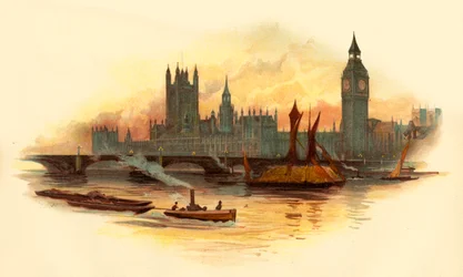 Las Casas del Parlamento, Westminster, Londres, c1890