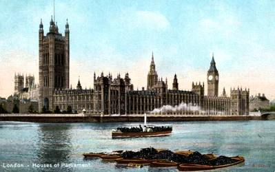 Las Casas del Parlamento, Westminster, Londres, principios del siglo XX