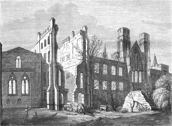 Las Casas del Parlamento después del incendio en 1834, 1897