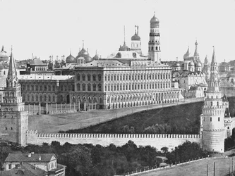 El Palacio Imperial dentro del Kremlin, Moscú, Rusia, 1895