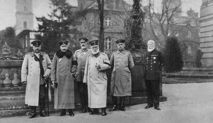 El rey de Baviera visitando el cuartel general del ejército imperial alemán, 1917