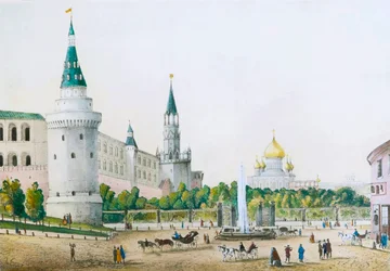 El Jardín del Kremlin, Moscú, Rusia, c1830s-c1840s