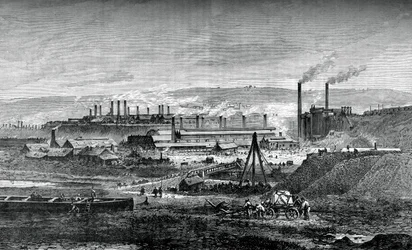 Las acerías Landore Siemens, c1880