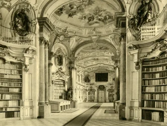 La biblioteca, Abadía de Admont, Austria, c1935