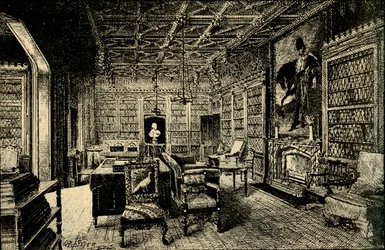 La Biblioteca en Abbotsford, 1882