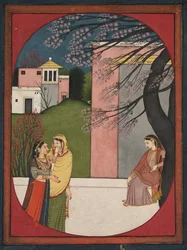 La heroína enamorada, de un Sat Sai de Bihari, 1780-90
