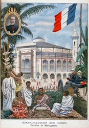 El pabellón de Madagascar en la Exposición Universal de 1900, París, 1900