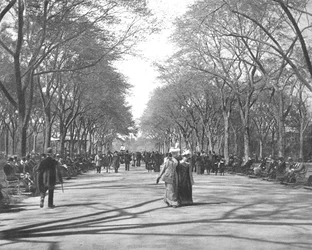 El Mall, Central Park, Nueva York, EE.UU., c1900