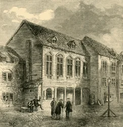 La prisión de Marshalsea, en el siglo XVIII, c1878