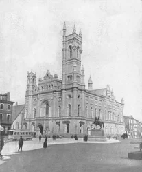 El templo masónico, Filadelfia, Estados Unidos, hacia 1900.