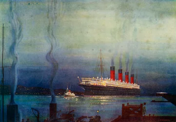El Mauretania en Cherburgo